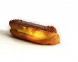 Eclair, Traditionele roomsoes met een vulling van banketbakkerscreme en chocolade.